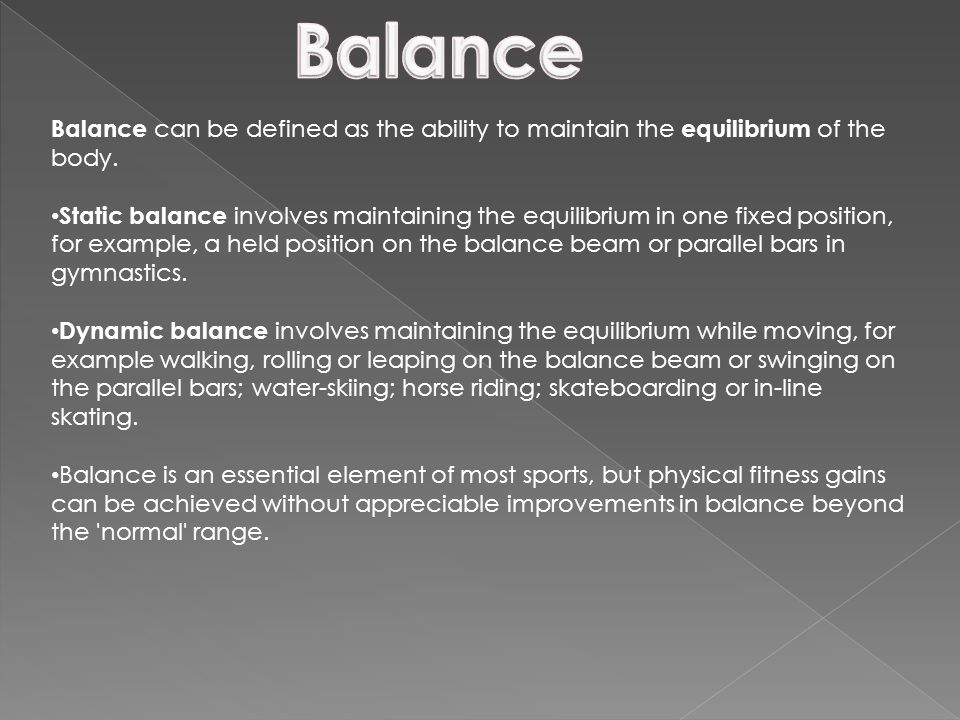 Balance definition in physical fitness hotsell